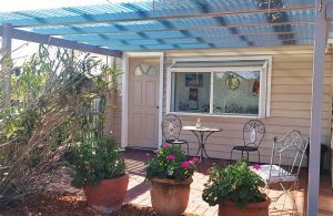 Pleasant patio at pet friendly BnB
